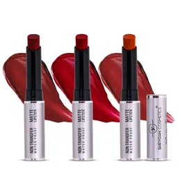 SHRYOAN Set Of 3 Non Transfer Matte Bullet Lipstick-3.5g Each-Puzzle-Burngunday-Pinken image 2