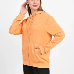 SKECHERS Orange Embroidered Regular Fit Hoodie image 2