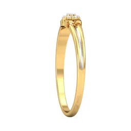 KUBERBOX Elaine Elegant 18KT Gold Diamond Studded Finger Ring-1.5gm image 2