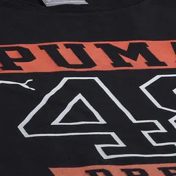 Puma Men Black & Red Printed Graphic Slim Fit T-shirt VIII image 5