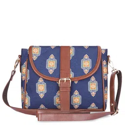 THE CLOWNFISH Ethnic Motifs Printed Structured Sling Bag image 2