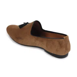 FAUSTO Men Velvet Lightweight Tassels Loafers image 3