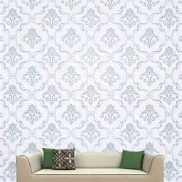 Aura White & Grey Self Adhesive 3D Printed Wall Sticker image 2