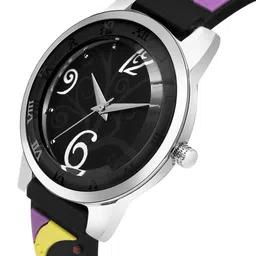 Kool Kidz Kids Multicoloured Brass Printed Dial & Black Straps Analogue Watch KK 307 BK image 5