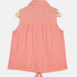 Campana Girls Sleeveless Geometric Print Shirt Style Top image 3