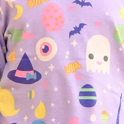 Anthrilo Girls Halloween Printed Long Sleeves T-Shirt & Pyjama image 2