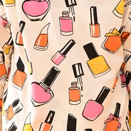 Anthrilo Girls Conversational Printed Pure Cotton Night Suit image 3