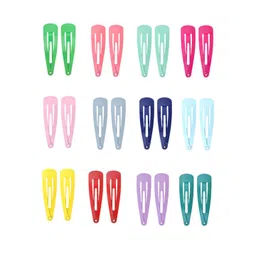 Yellow Chimes Girls Set Of 24 Multicolored Tic Tac Hair Clips image 2