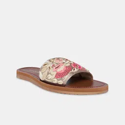 Forever Glam by Pantaloons Embroidered Open Toe Flats image 2