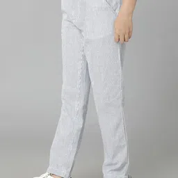 UNDER FOURTEEN ONLY Boys Cotton Striped Trousers image 2