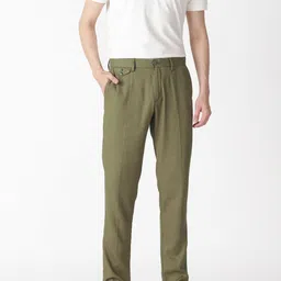 RARE RABBIT Men Mid Rise Slim Fit Trousers-picture-18