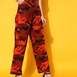 STREET 9 Women Orange Conversational Trousers image 4