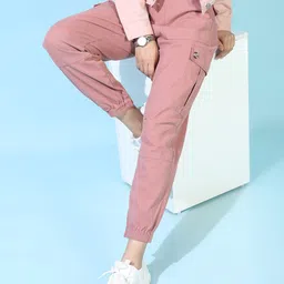 Tokyo Talkies Women Rose Tapered Fit Joggers Trousers image 4
