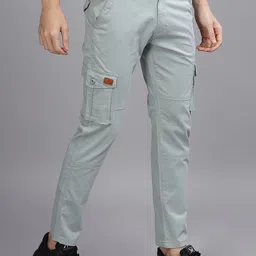 PAUL STREET Men Smart Slim Fit Cargos image 5