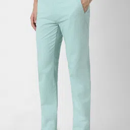 Peter England Casuals Men Slim Fit Geometric Printed Trouser image 2