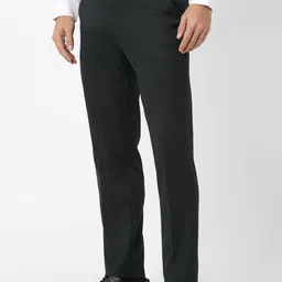 Peter England Elite Men Mid-Rise Slim Fit Formal Trouser image 5