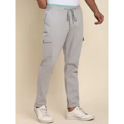 Dennis Lingo Men Mid Rise Plain Casual Cargos Trousers image 2