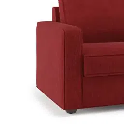 urban ladder create Apollo 2 Fabric Seater Sofa in Salsa Red Colour image 3