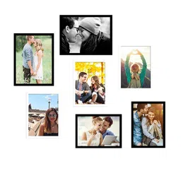 Art Street Set Of 7 Black & White Solid Wall Photo Frames image 2