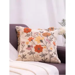 Haus & Kinder Signature Blush Bloomscape Embroidered Cushion Cover (12X12 Inches)-picture-17