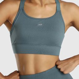 Musclemind Women Teal Cross-Back Sports Bra-picture-38