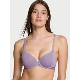 victoria's secret intimates Victoria's Secret Lavender The T-Shirt Push-Up Perfect Shape Lace-Trim Bra image 1
