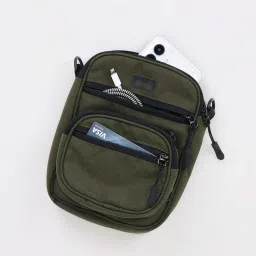 Bewakoof Unisex Unisex Olive Green Printed Sling Bag-picture-10