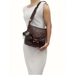 Hidesign Berber -01 Brown Women's Shoulder Bag - (22.5 X 9 X 22 Cms) (M)-image-68