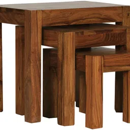 woodenmood Brandyn Solid Wood Side Table in Honey Finish image 2