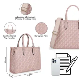 Lavie Women's Mono LL Melissa Satchel (Pink) (One Size) image 3