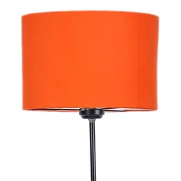 devansh Lulu Orange Cotton Shade With Iron Floor Lamp image 3