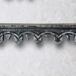 disoo fashions Grey Solid Wood Wall Shelf image 1