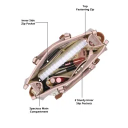 Lavie Women's Mono LL Melissa Satchel (Pink) (One Size) image 4