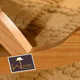 wooden twist Kelwin Lounge Chair in Grey Colour image 4