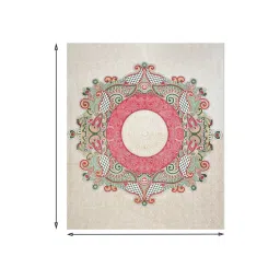 JAIPUR FABRIC Cosmic Kolam Coral Pink Double Bed Sheet With 2 Pillow Covers (Queen) image 5