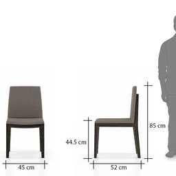 urban ladder Galatea Solid Wood Dining Chair set of 2 in American Walnut Finish image 4