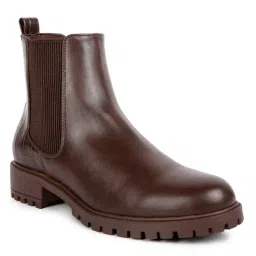 London Rag Croc Brown Chelsea Boots-image-54