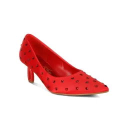 London Rag Red Heart-Shaped Rhinestones Pump Heels-image-26