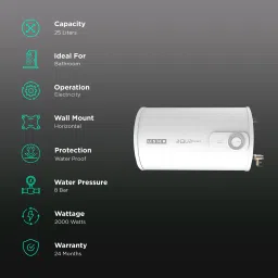 USHA Aqua Horizon 25 Litres 3 Star Storage Water Geyser (2000 Watts, 4687AH25AH526N, White) image 3