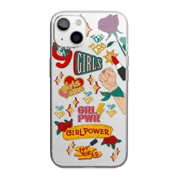 Macmerise SK Girl Power Silicone Back Cover for Apple iPhone 14 Plus (Supports Wireless Charging, Multi Color) image 3