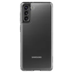 spigen Crystal Hybrid Polycarbonate and TPU Back Cover for Samsung Galaxy S21 and S21 5G (Air Cushion Technology, Clear) image 2
