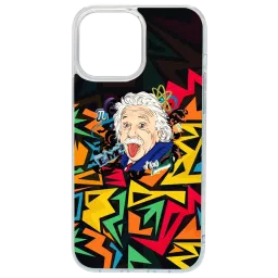 QUIX Einstein Stylish Skin Vinyl Back Cover for Apple iPhone 14 Pro Max (Supports Wireless Charging, Multi Color) image 3