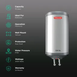 Racold CDR DLX 15 Litres 5 Star Vertical Storage Geyser (White) image 3