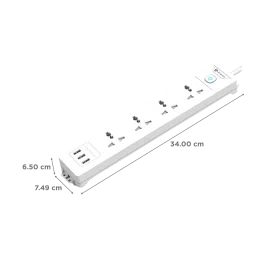 ultraprolink 2.4 Amps 4 Sockets Surge Protector (2 Meters, Child-Proof, UM1049U, White) image 3