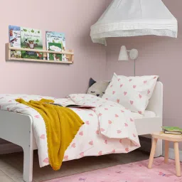 ikea släkt Ext bed frame with slatted bed base, white, 80x200 cm image 3