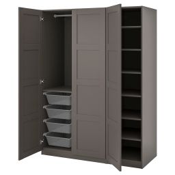 ikea pax / bergsbo Wardrobe, dark grey/dark grey, 150x60x201 cm-picture-42