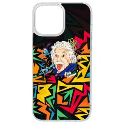 QUIX Einstein Stylish Skin Vinyl Back Cover for Apple iPhone 14 Pro (Supports Wireless Charging, Multi Color) image 3