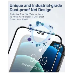 Dr. Vaku Dustfilter 3D Screen Protector For Apple iPhone 12 Pro Max (9H Hardness) image 3