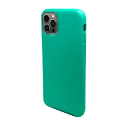 Macmerise Eco-ver Soft Bamboo & Starch Based Material Back Cover for Apple iPhone 14 Pro Max (Supports Wireless Charging, Mint Green) image 3