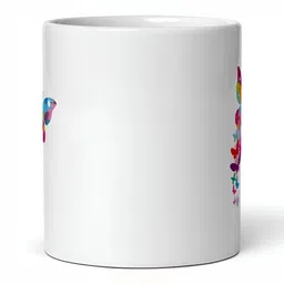 Mr UVD White & Blue Graphic Printed Ceramic Glossy Mug 350 ml image 4